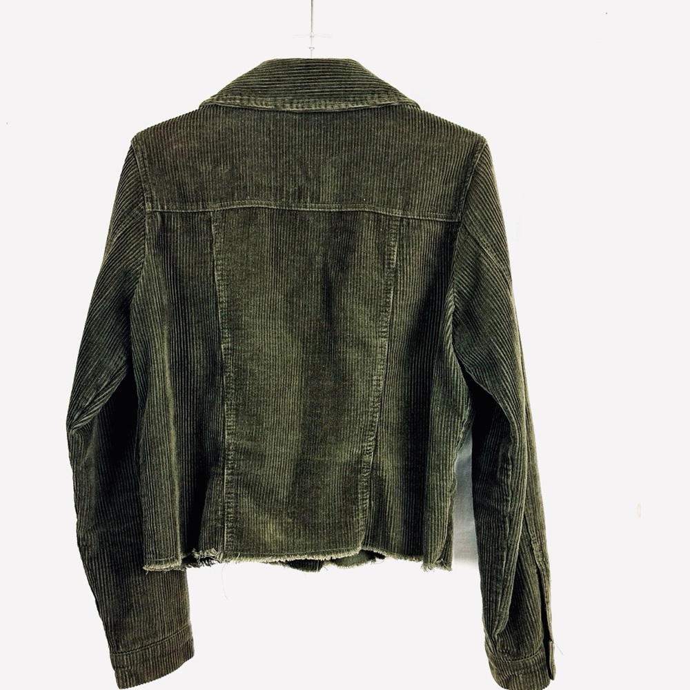 Olive Green Corduroy Pocket Jacket women's medium - Picture 3 of 5